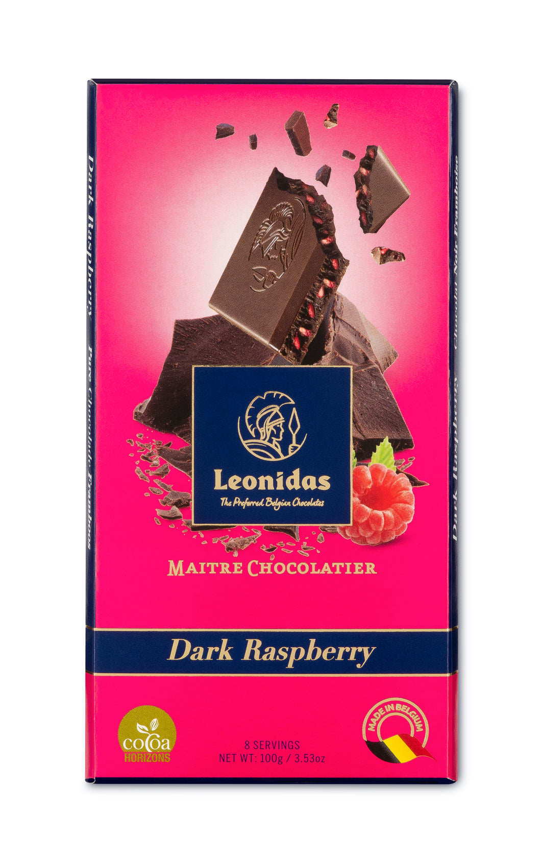 Raspberry Dark Chocolate Bar 100g
